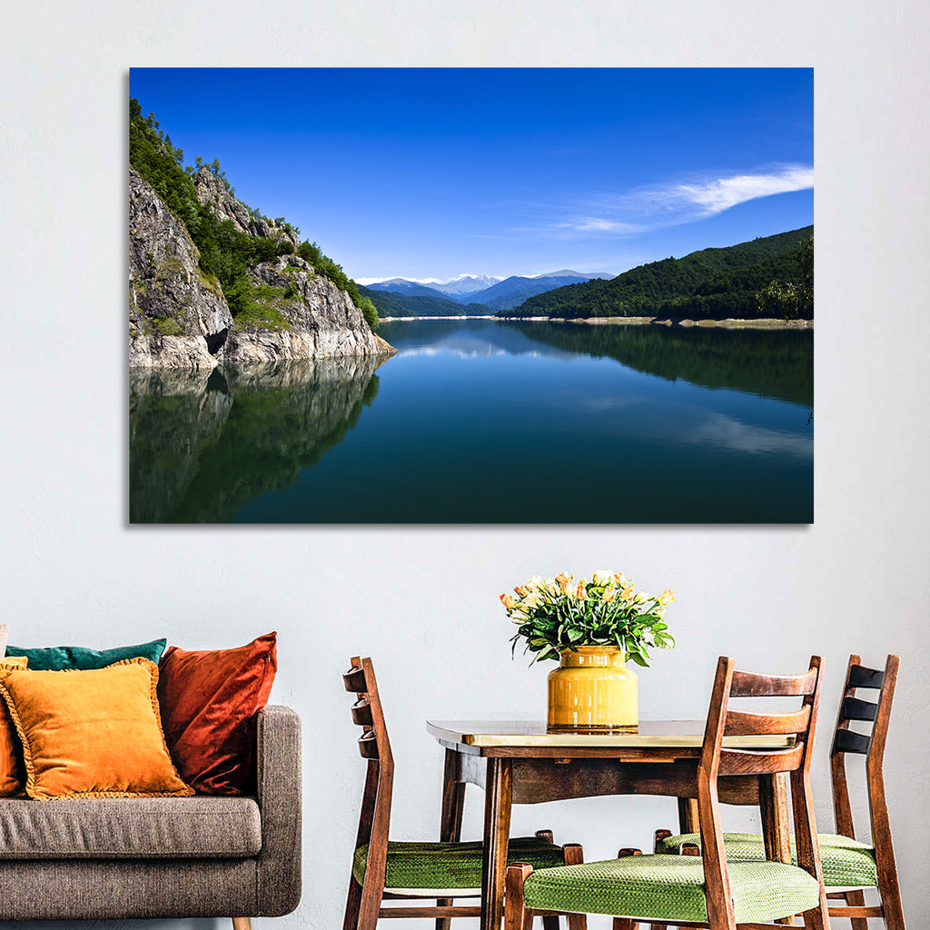 Calm Mountain Lake Reflection Wall Art