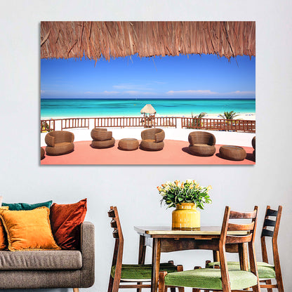 Beach Resort Balcony View Wall Art
