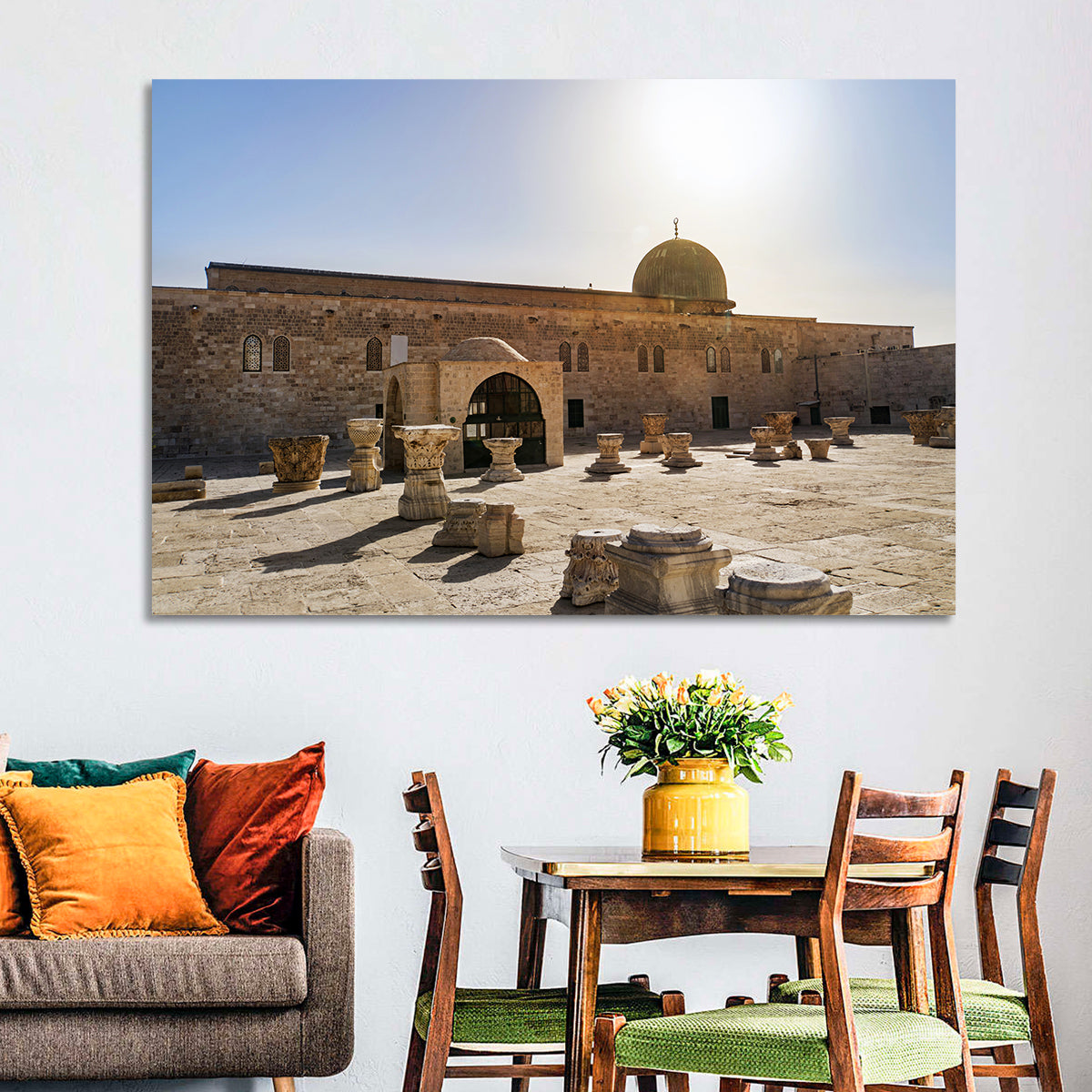 Al-aqsa Mosque Courtyard Wall Art in a room, landscape
