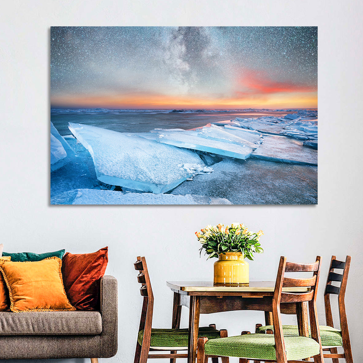 Milky Way Over Frozen Shore Wall Art