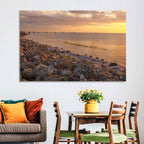 Lake Okeechobee Rocky Shore Sunset Wall Art