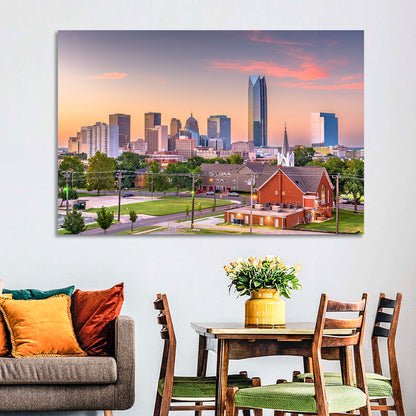 Oklahoma City Golden Hour Skyline Wall Art