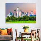 Dallas Golden Hour Skyline Wall Art