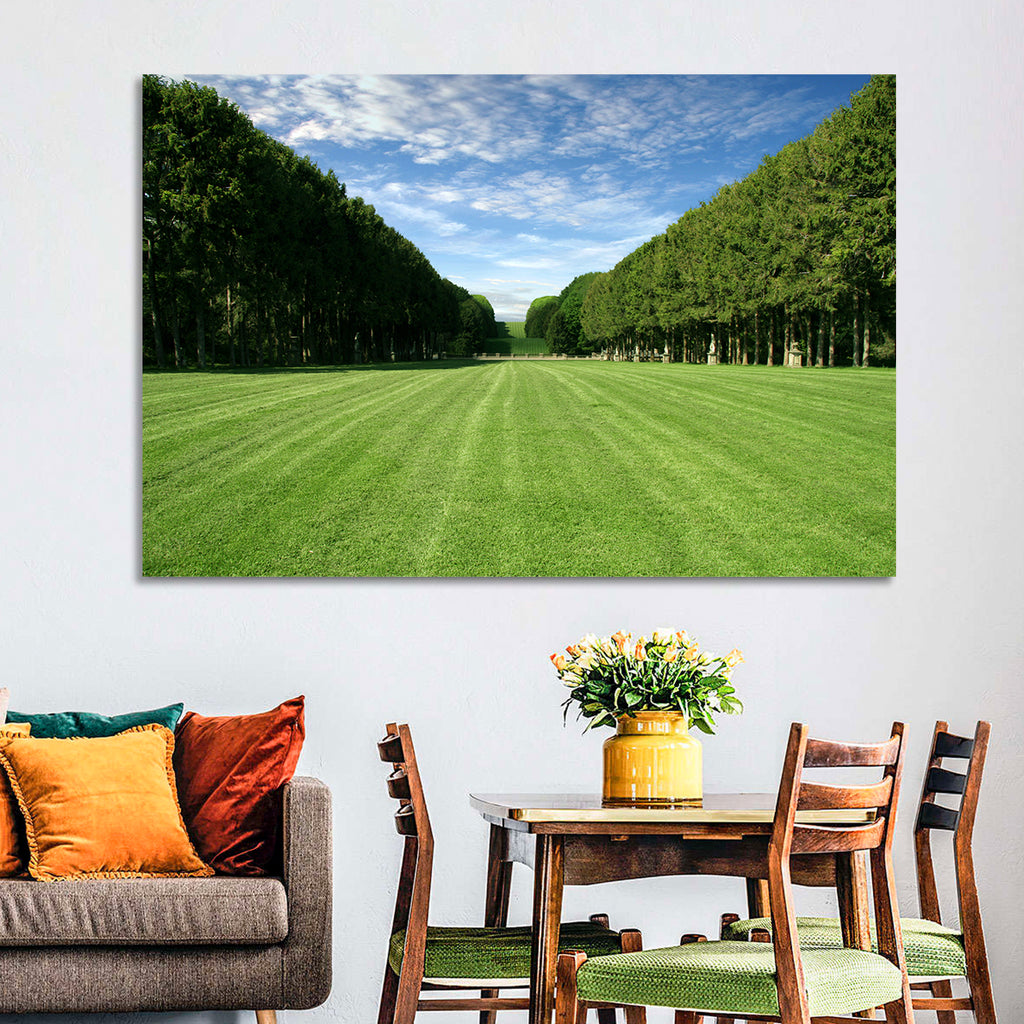 Tree-lined Manicured Lawn Wall Art