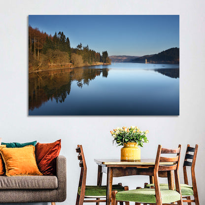 Lake Vyrnwy Golden Hour Reflection Wall Art