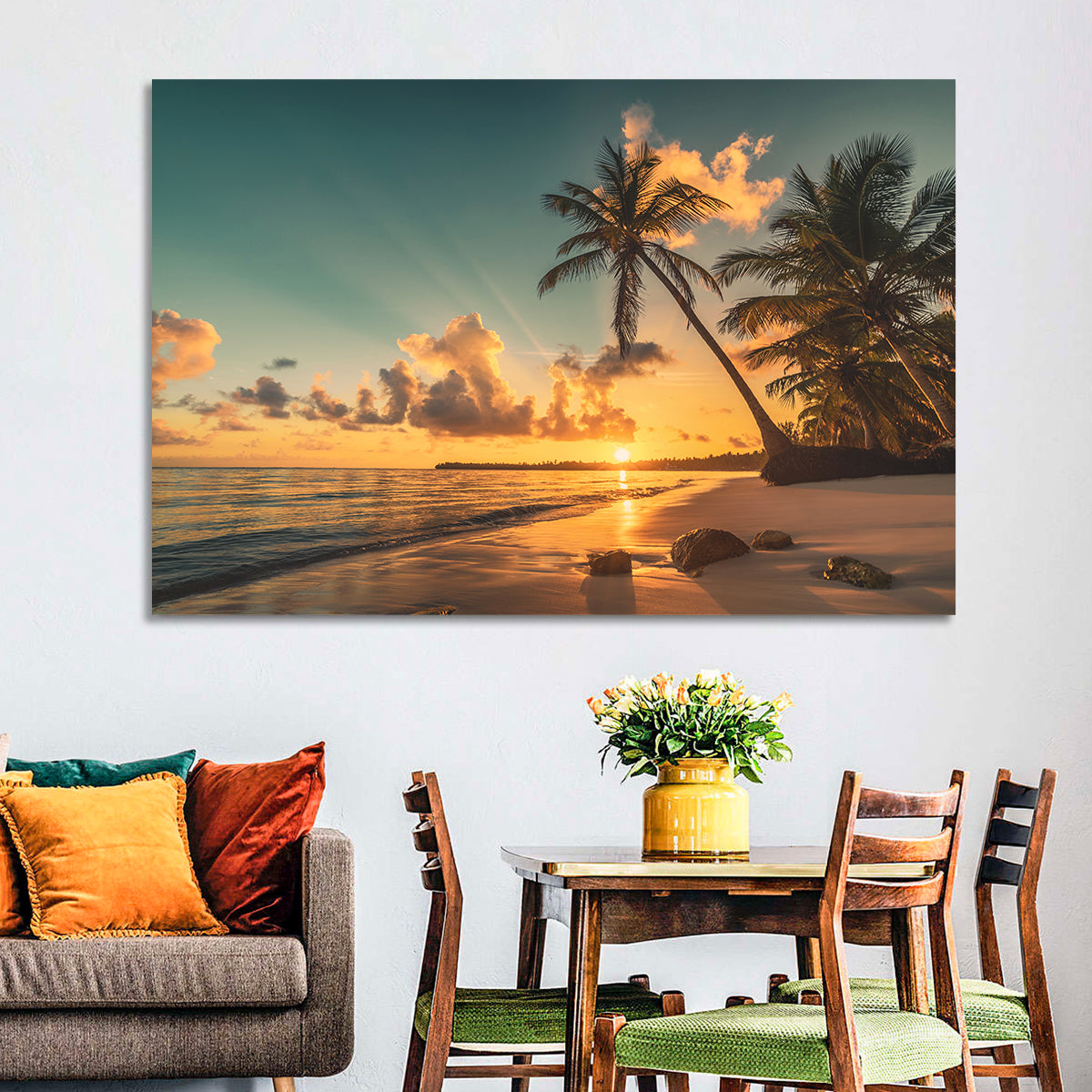 Golden Hour Palm Beach Sunset Wall Art