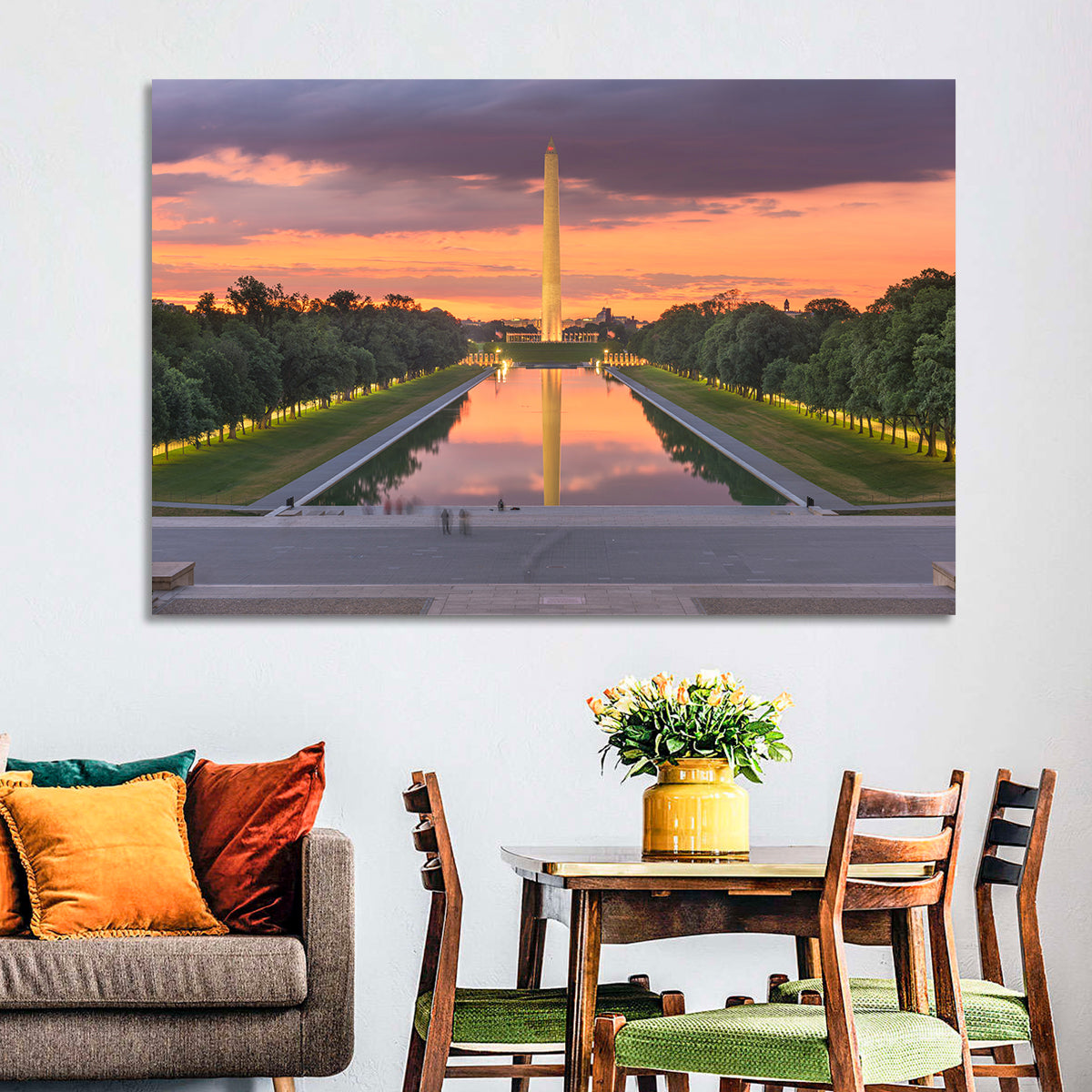 Washington Monument at Dusk Wall Art