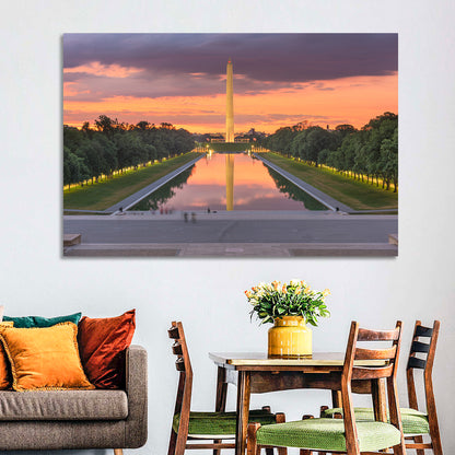 Washington Monument at Dusk Wall Art