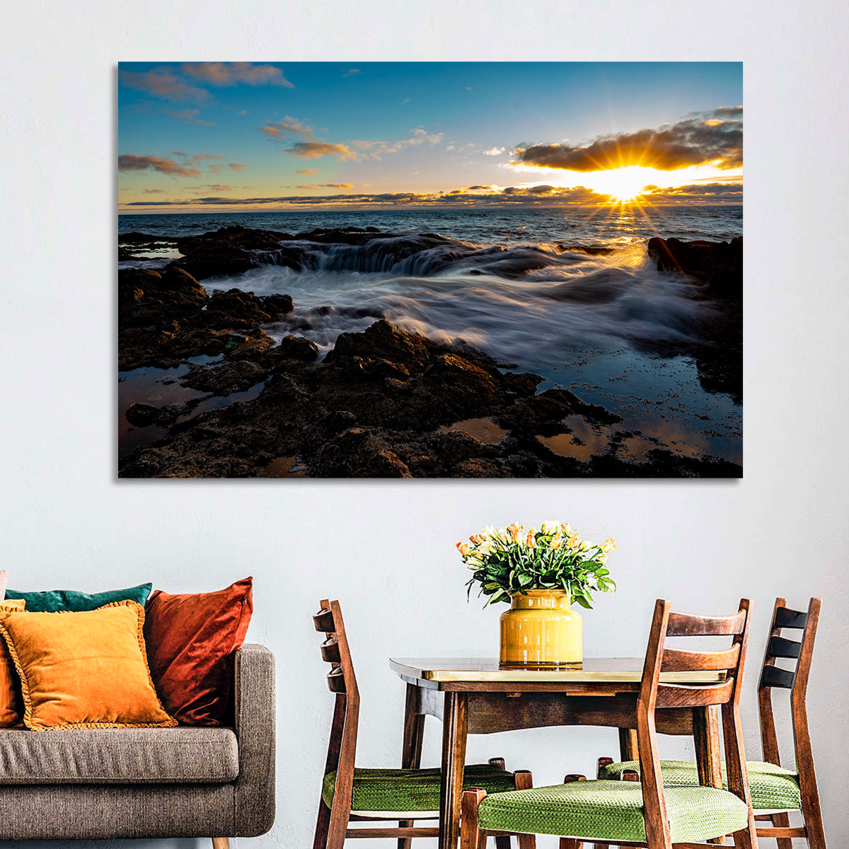 Thor's Well Sunset, Oregon Coast Wall Art