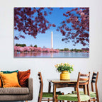 Washington Monument with Cherry Blossoms Wall Art