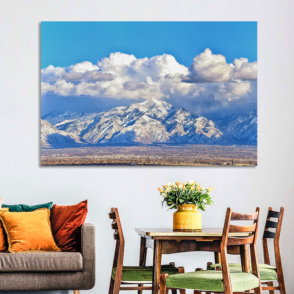 Wasatch Snow Capped Peaks Wall Art