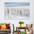 Snowy Forest Railway Tracks Wall Art