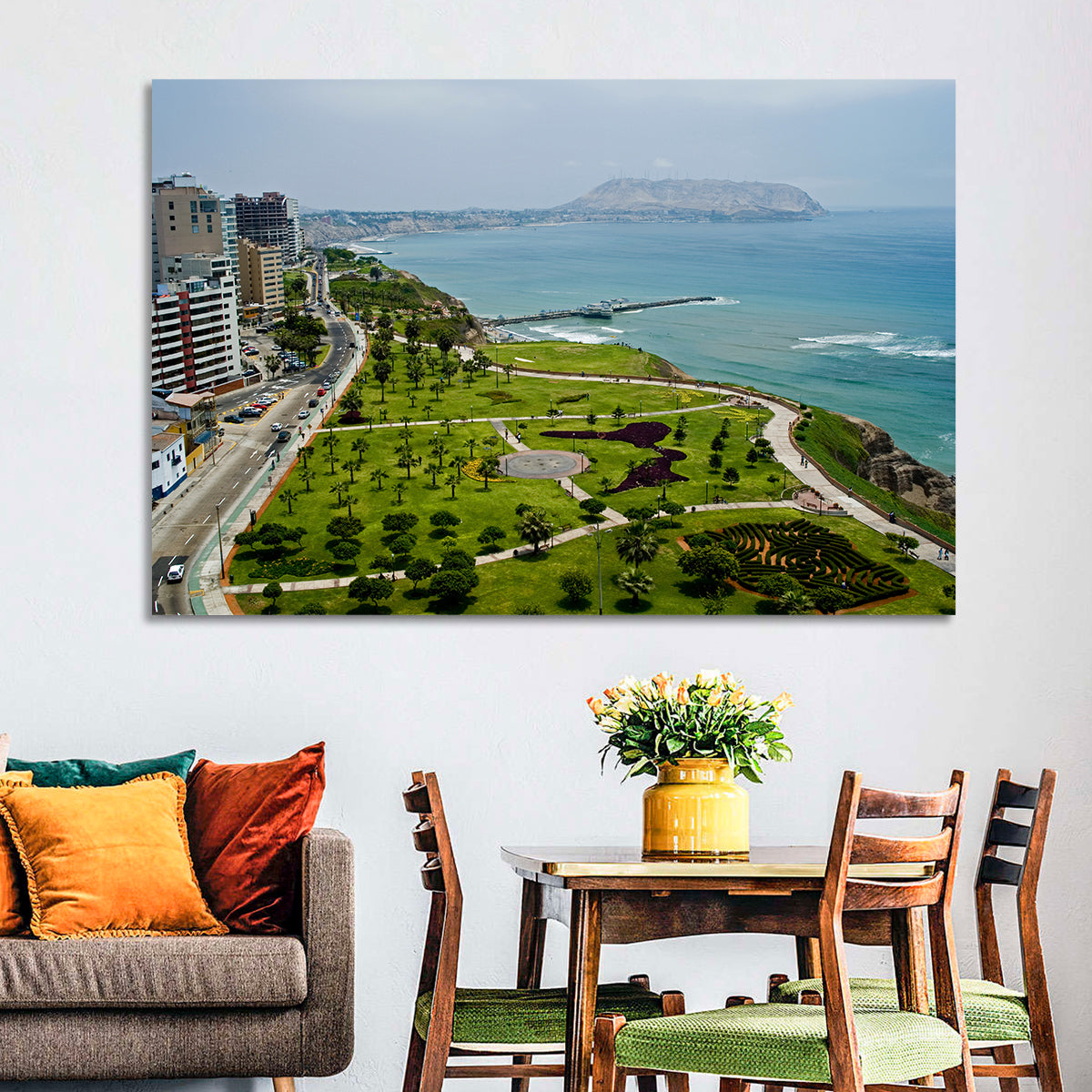 Miraflores Park Overlook, Lima Wall Art in a room, landscape