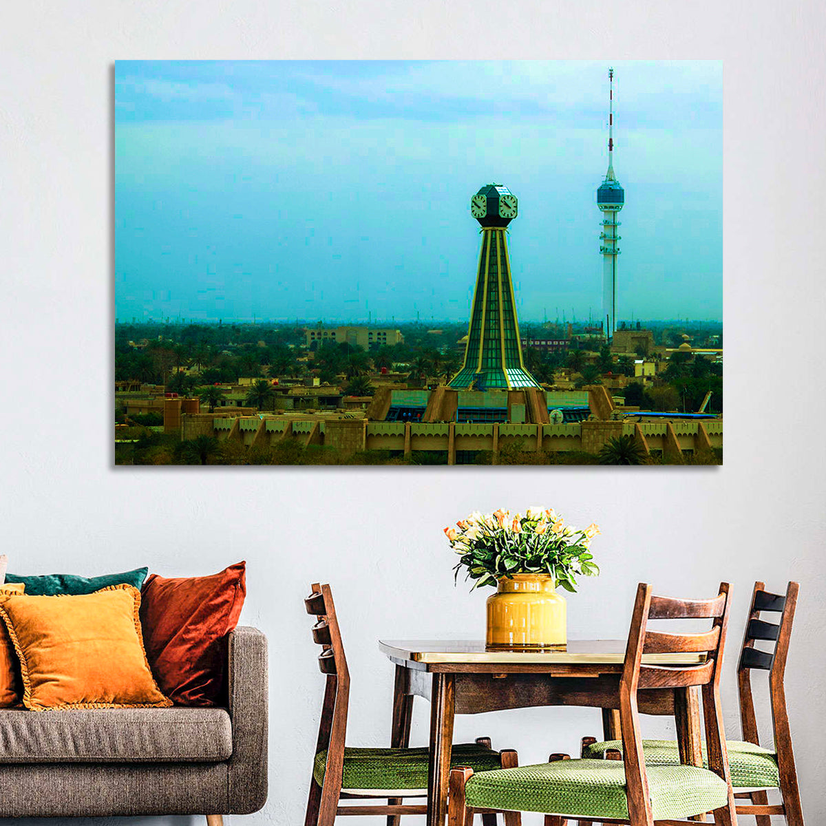 Baghdad Clock Tower Cityscape Wall Art