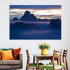 Dolomites Sunrise Silhouette Wall Art