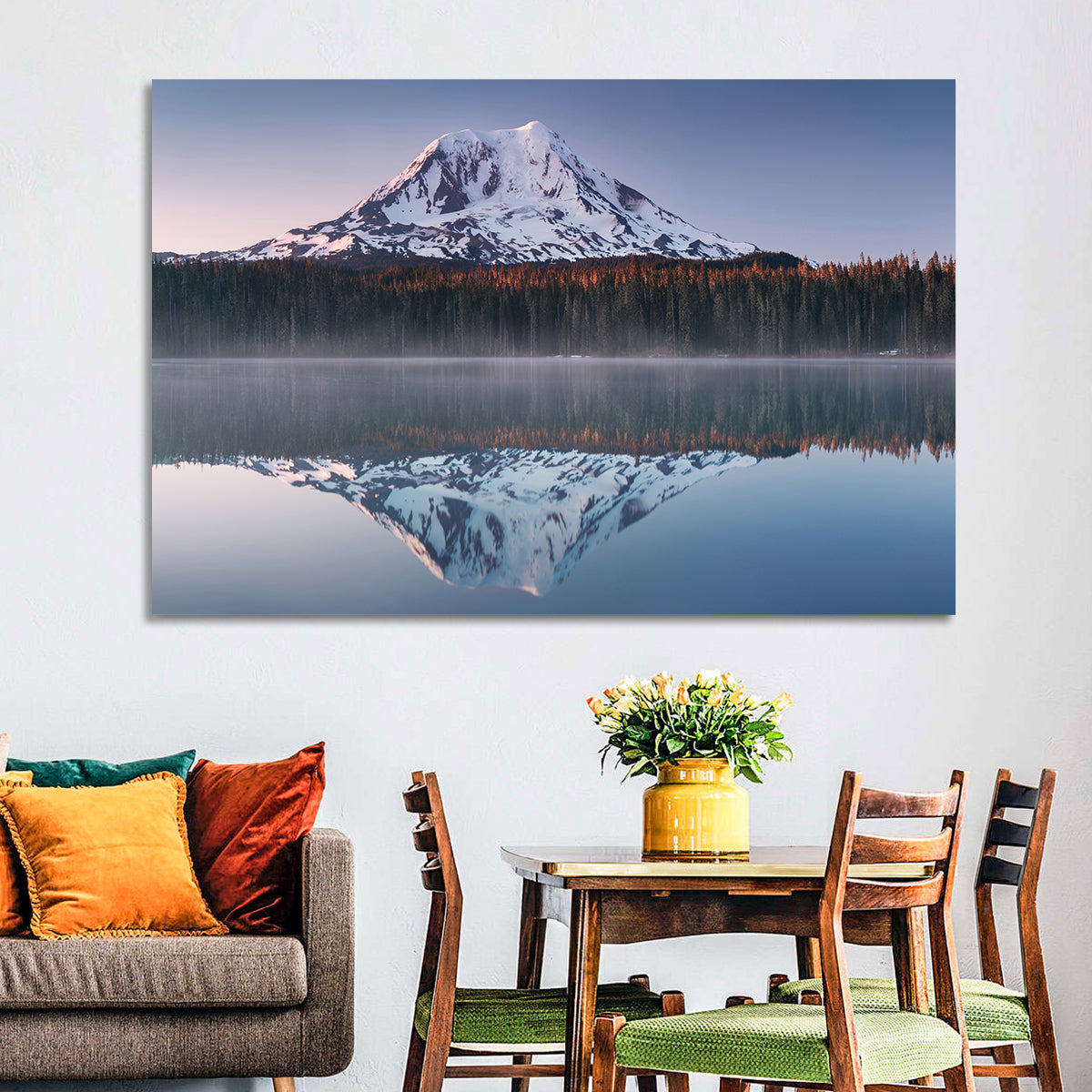 Mount Adams Sunrise Reflection Wall Art