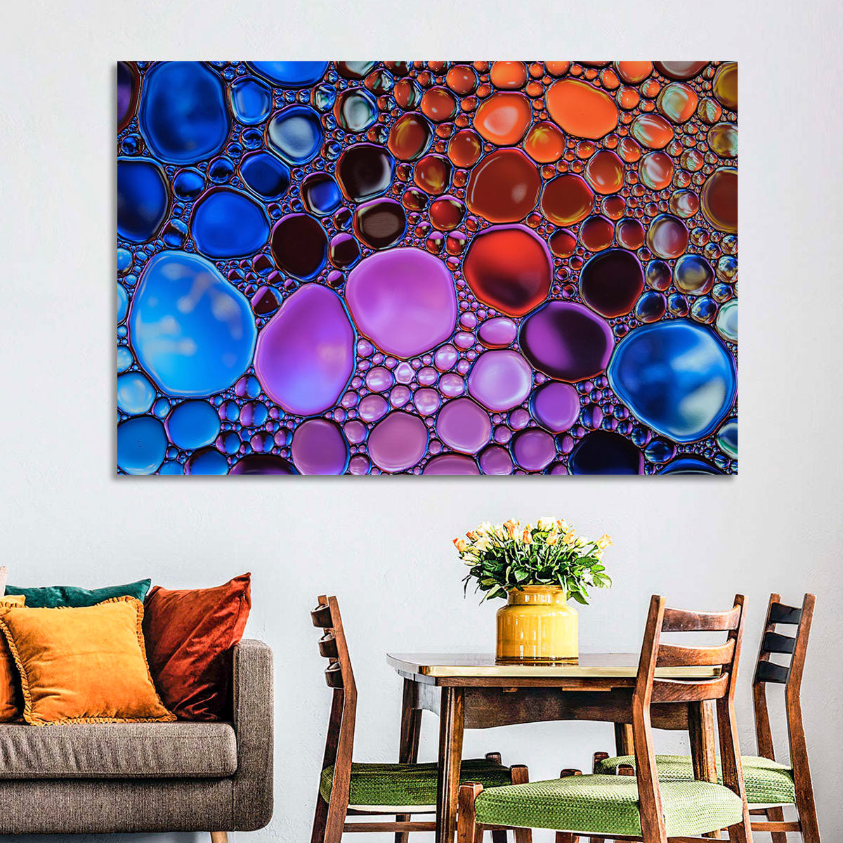 Flowing Bubbles Abstract Wall Art