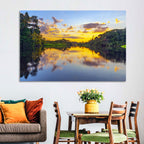 Amazon River Sunset Reflection Wall Art