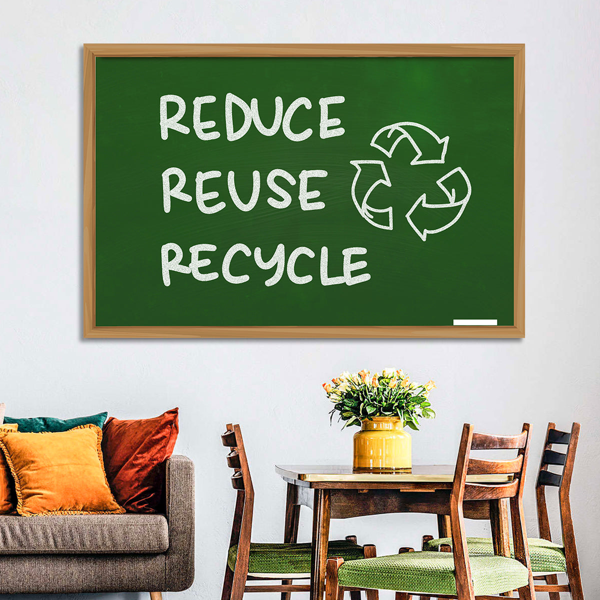 Reduce Reuse Recycle Chalkboard Wall Art