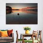 Lake Lanier Buoys at Sunset Wall Art