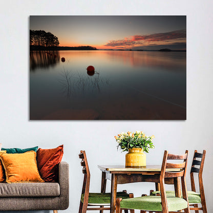 Lake Lanier Buoys at Sunset Wall Art