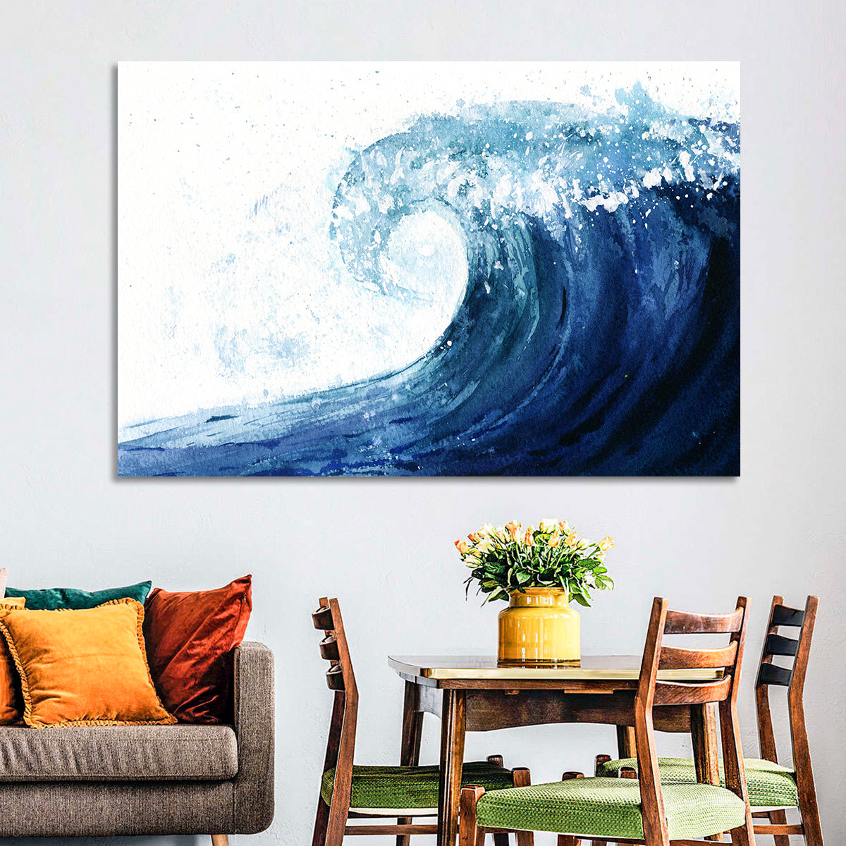 Watercolor Cresting Wave Wall Art