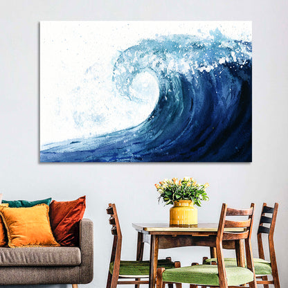 Watercolor Sea Wave Wall Art