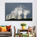 Cooling Towers at Coal Power Plant Wall Art