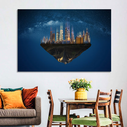 Floating City Island Wall Art