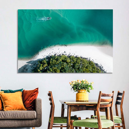 Clam Beach Aerial Wall Art