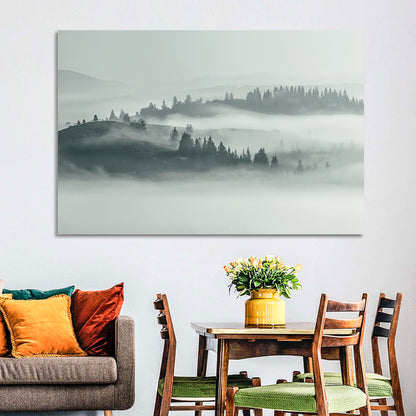 Foggy Carpathian Landscape Wall Art