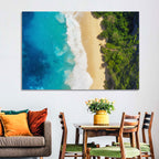 Aerial Turquoise Beach View Wall Art