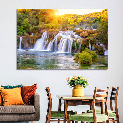 Skradinski Buk Waterfall at Golden Hour Wall Art