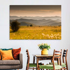 Golden Hour Countryside Hills Wall Art