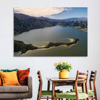 Pyramid Lake Aerial View Wall Art