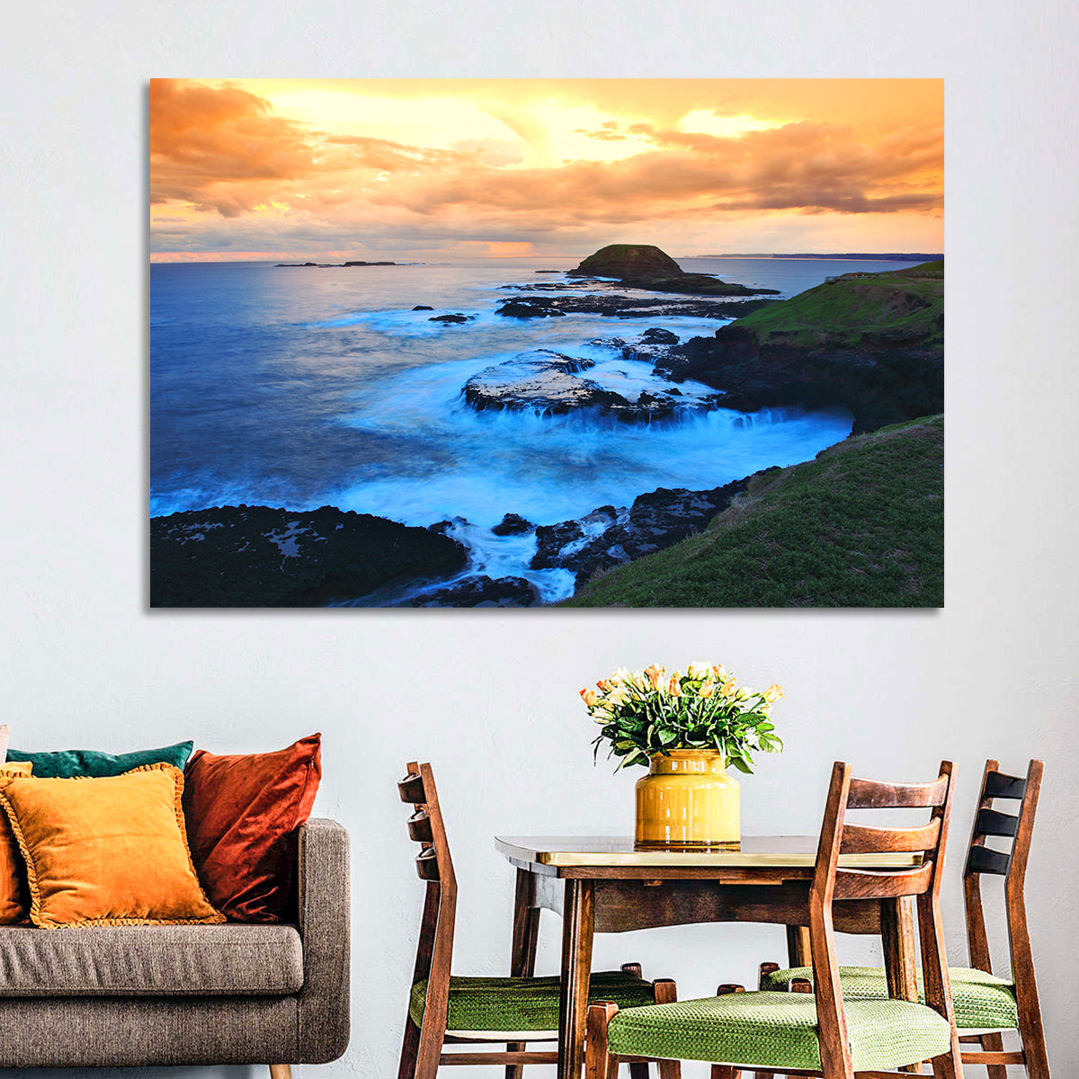 Phillip Island Cliffs at Sunset Wall Art