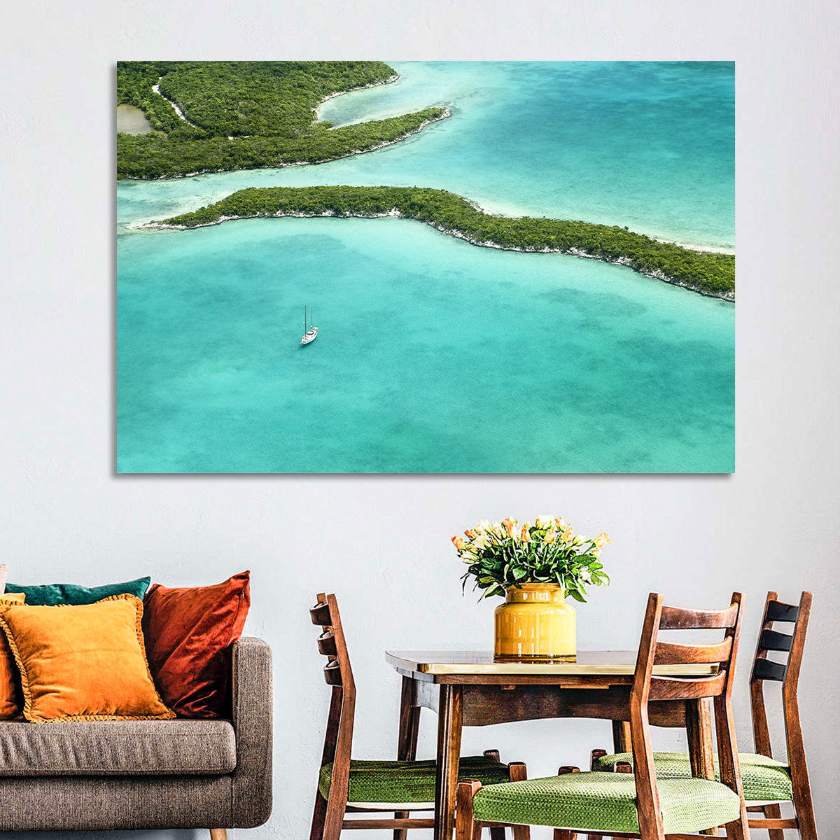 Turquoise Bahamas Islands Wall Art