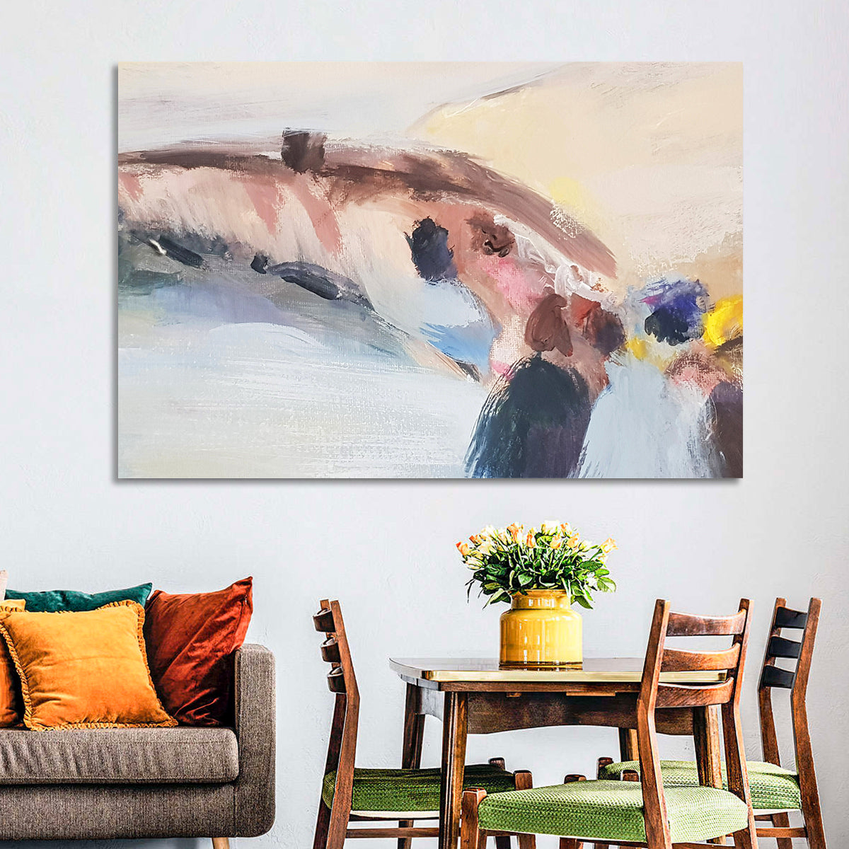 Abstract Mountain Waterfall Wall Art