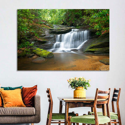 Blue Ridge Mossy Waterfall Wall Art