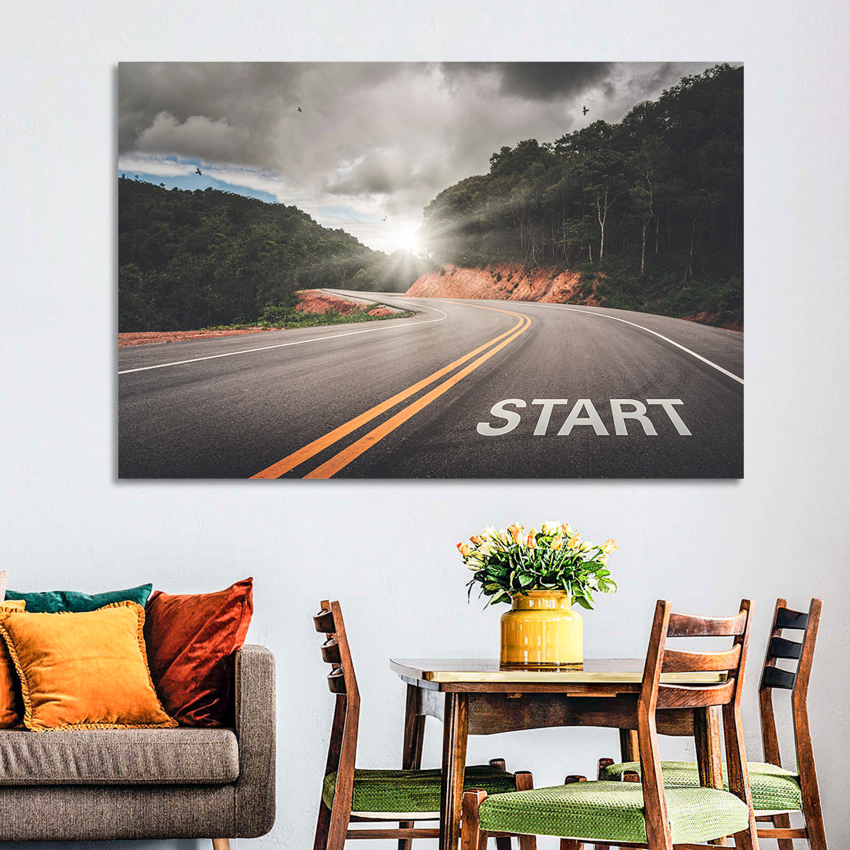 Start of a Journey, Sunrise Road Wall Art