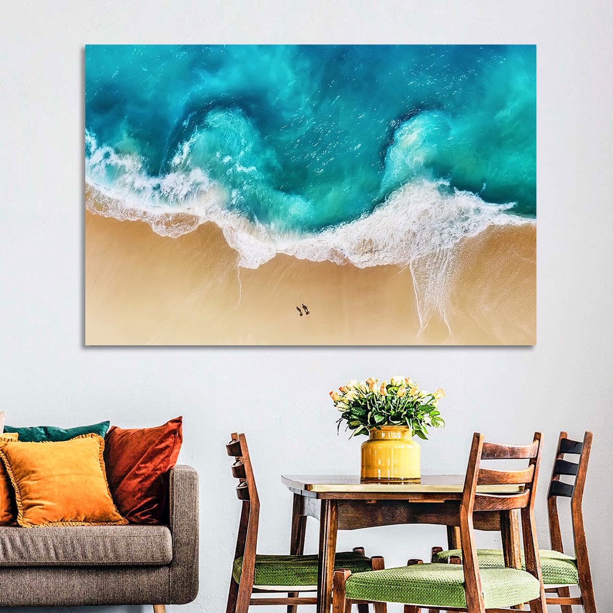 Turquoise Beach Aerial Wall Art