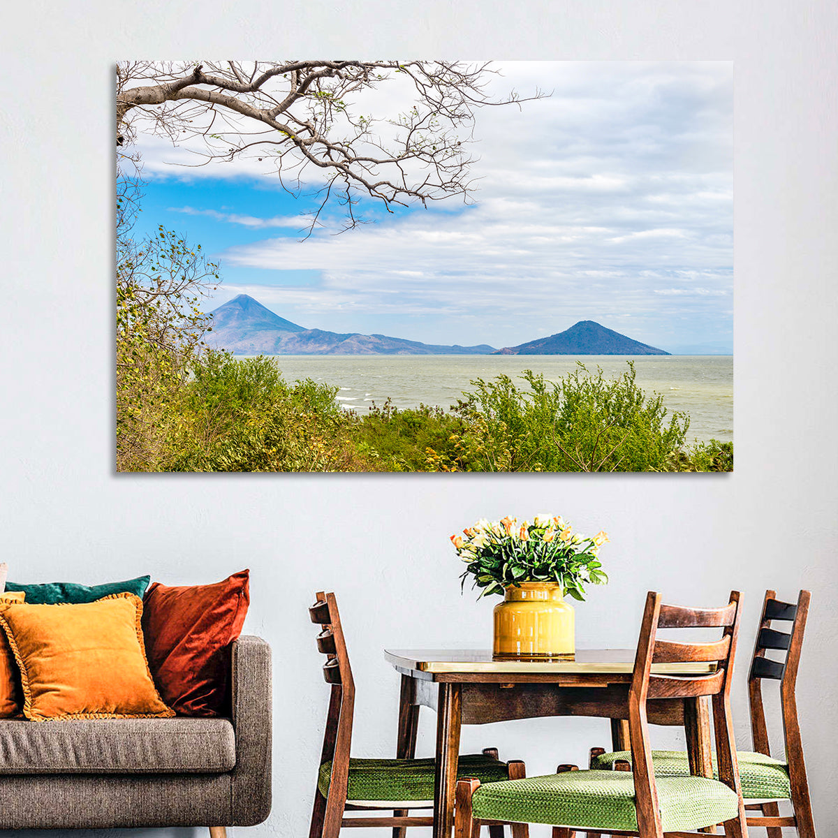 Xolotlan Lake Wall Art in a room, landscape