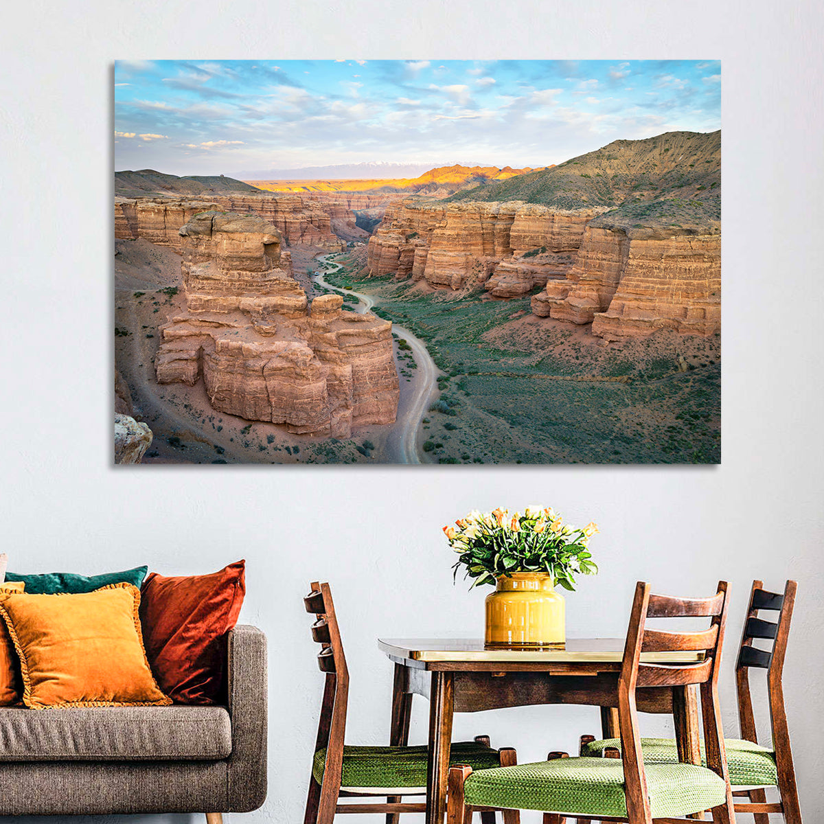 Charyn Canyon at Golden Hour Wall Art