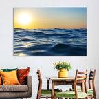 Sunset Over Calm Waves Wall Art