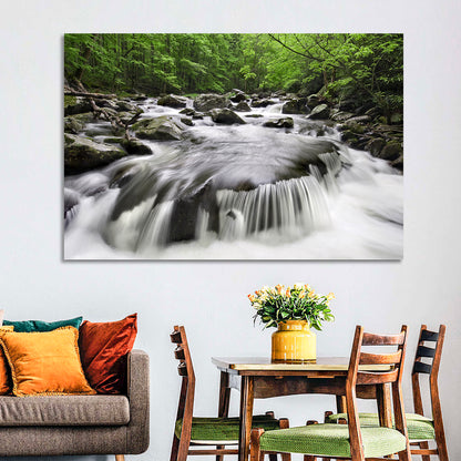 Smoky Mountains Cascading Stream Wall Art