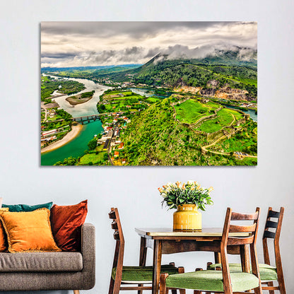 Rozafa Castle River Valley View Wall Art