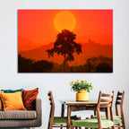 African Summer Sunset Wall Art