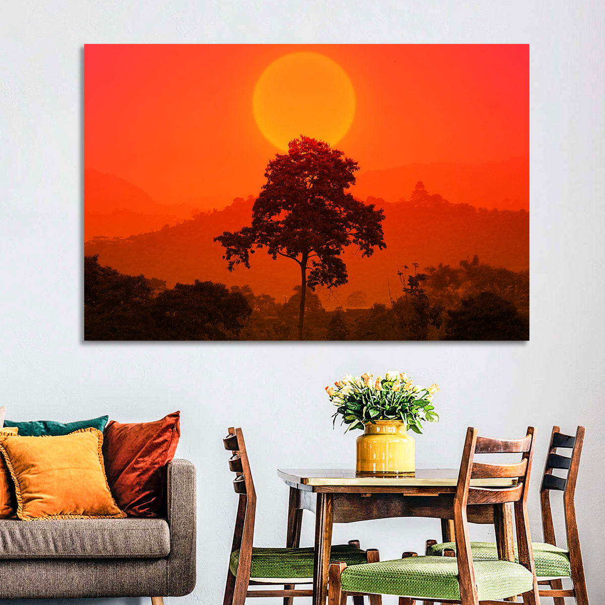 African Summer Sunset Wall Art