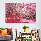 Pink Autumn Pathway Wall Art