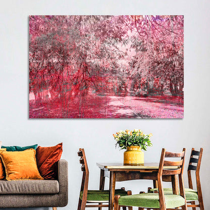 Pink Autumn Pathway Wall Art